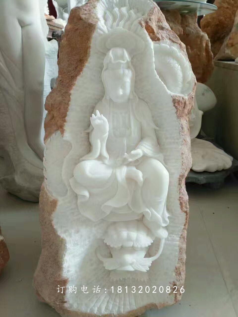 漢白玉石浮雕，佛像石浮雕