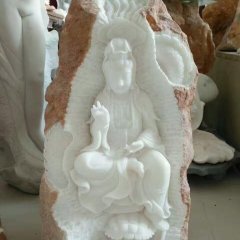 漢白玉石浮雕，佛像石浮雕