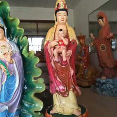 送子觀音雕塑，玻璃鋼觀音菩薩