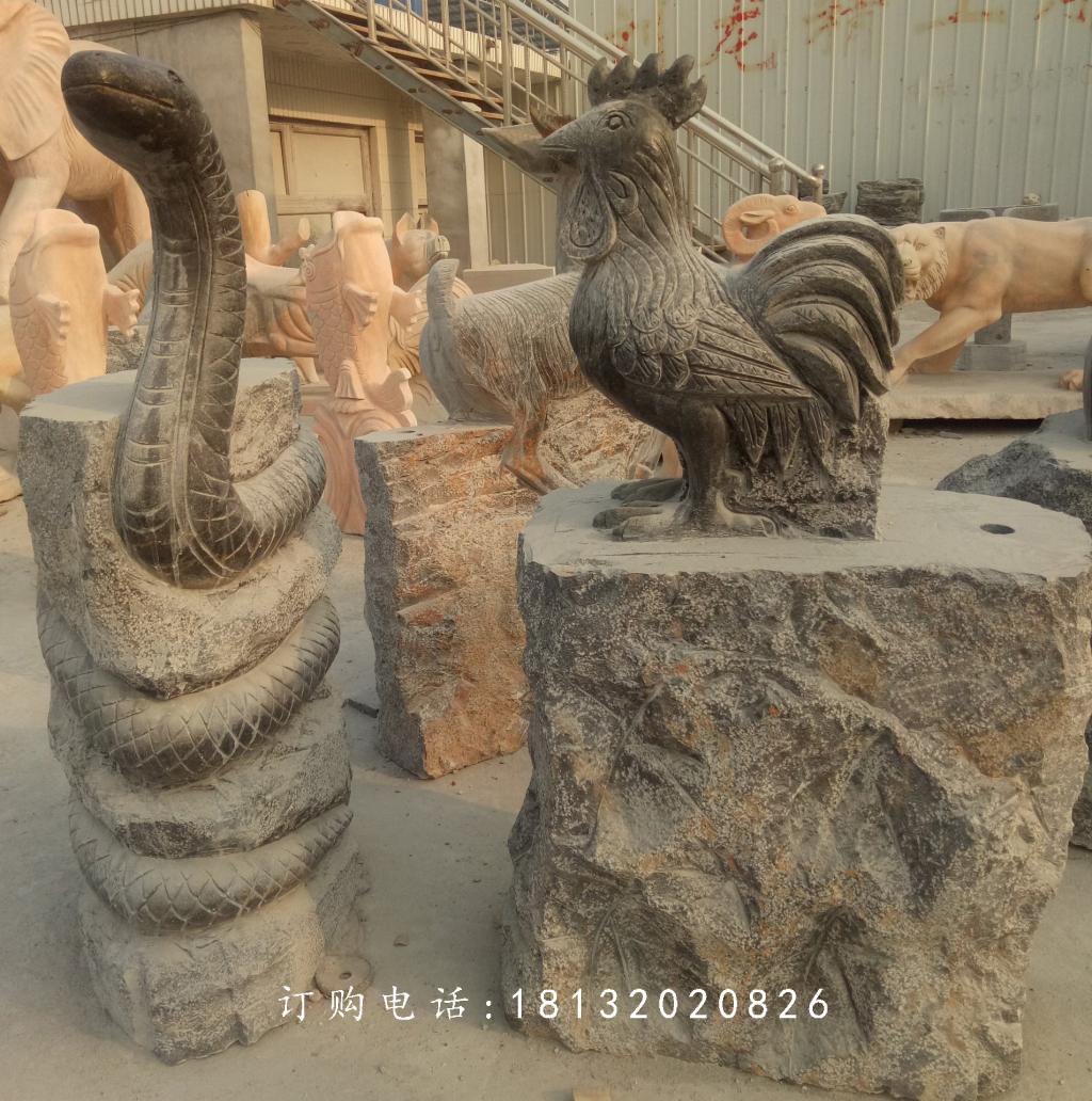 十二生肖石雕，公園仿古十二生肖石雕 (3)