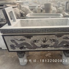 石雕香爐，青石香爐，寺廟方形香爐