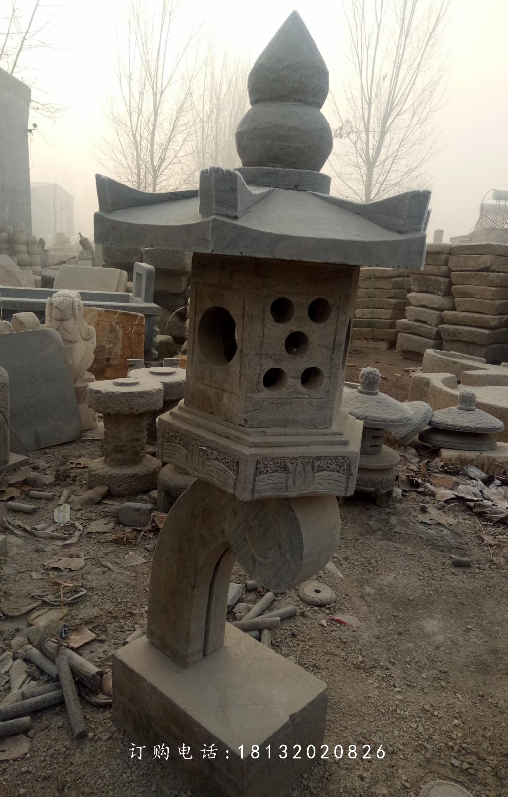 青石宮燈，仿古石燈