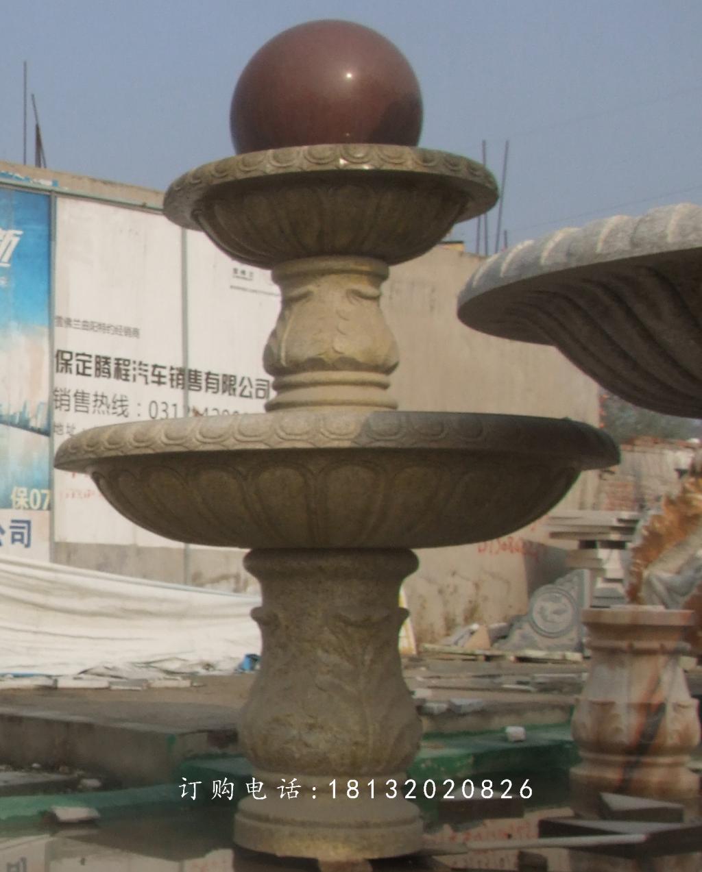 風(fēng)水球石雕，大理石風(fēng)水球噴泉雕塑