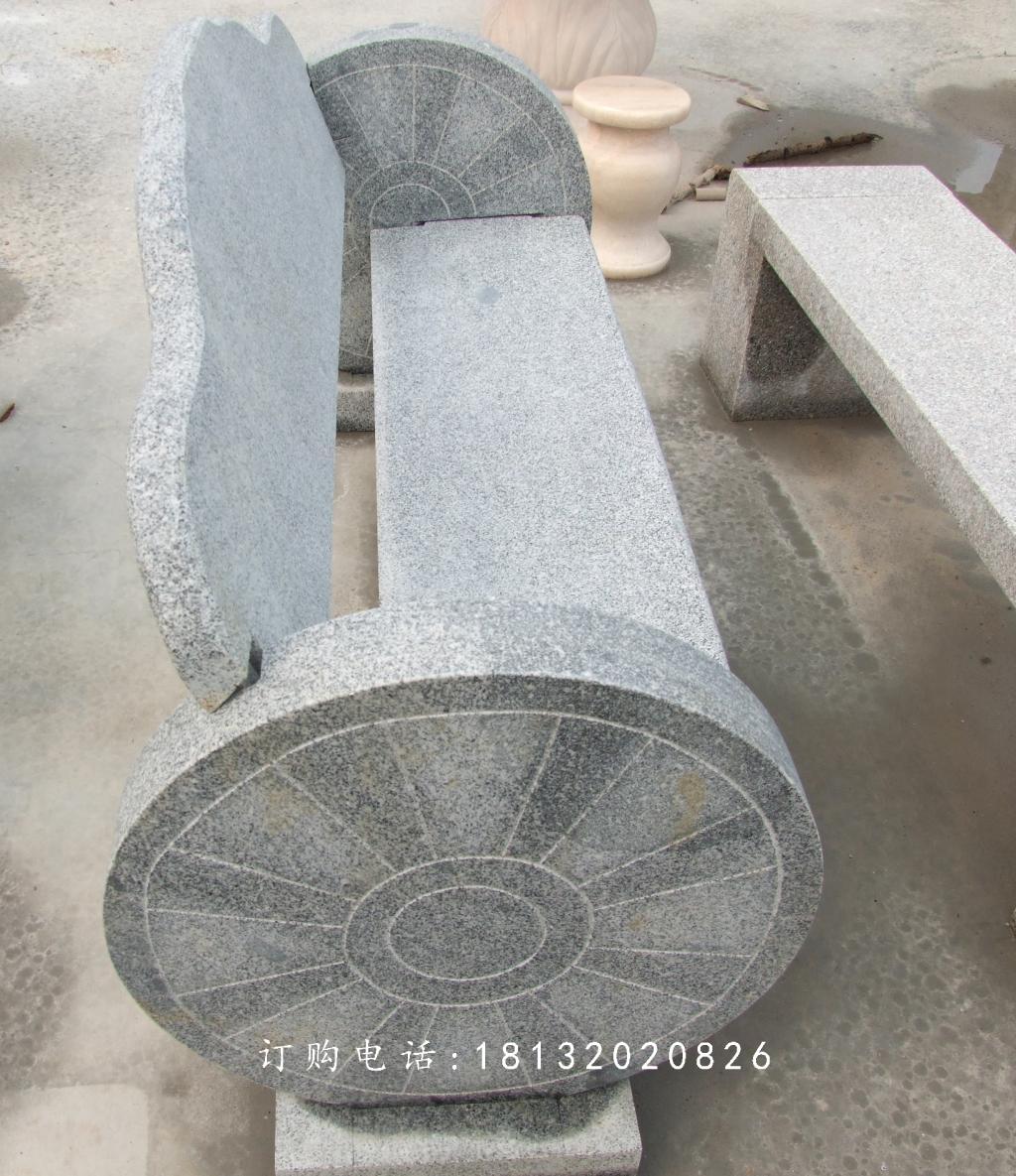 大理石椅子，公園長椅石雕 (1)