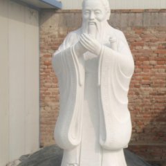 先師孔子石雕，漢白玉孔子雕塑