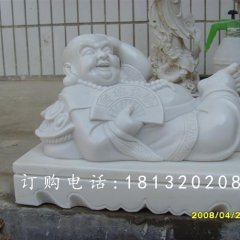 高枕無(wú)憂石雕，彌勒佛睡覺(jué)石雕，石雕佛像