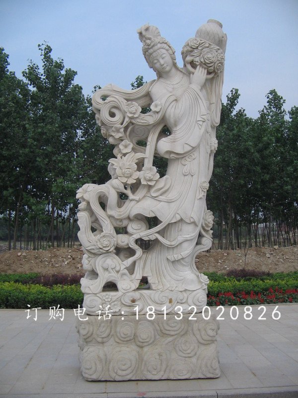 天女散花石雕，廣場景觀石雕