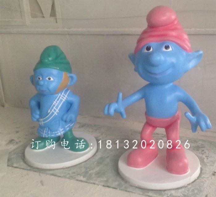藍精靈雕塑，卡通玻璃鋼雕塑 (1)
