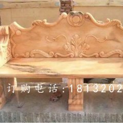 晚霞紅石雕椅，廣場景觀石雕