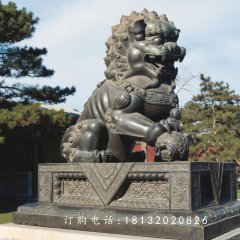 銅雕獅子，北京獅銅雕