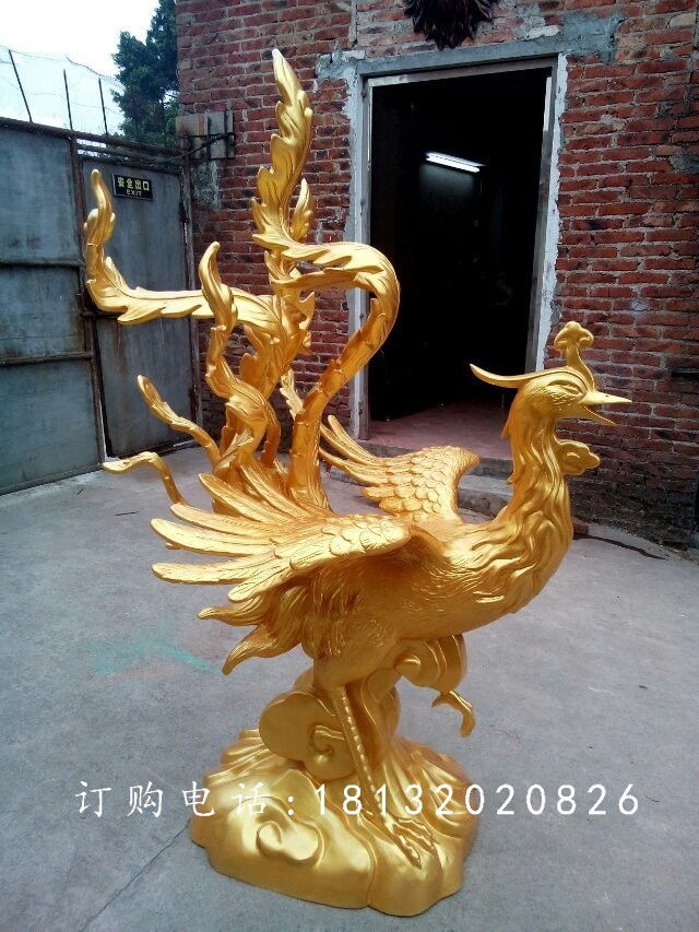 玻璃鋼鳳凰,玻璃鋼仿銅動(dòng)物