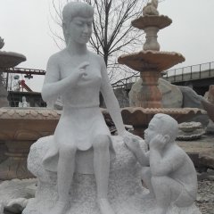 老師與學(xué)生雕塑，校園人物石雕