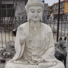 坐式如來佛雕塑，大理石佛像