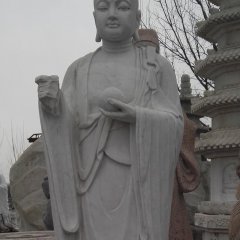 地藏王石雕，漢白玉佛像雕塑