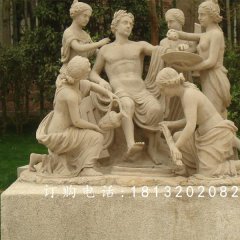 阿波羅與眾芙妮石雕，公園西方人物石雕