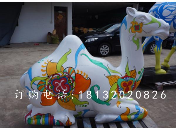 玻璃鋼駱駝雕塑,彩繪駱駝雕塑 (2)