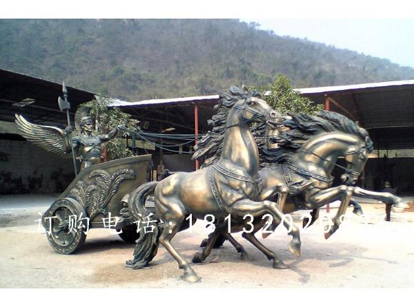阿波羅戰(zhàn)車銅雕，廣場景觀銅雕