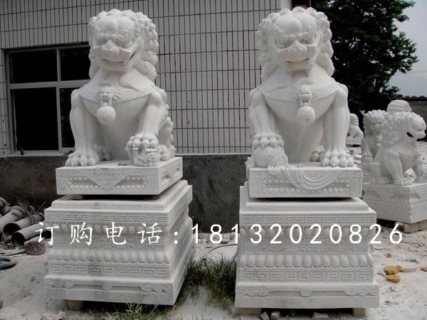 北京獅石雕，漢白玉動物雕塑