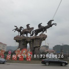 奔馬銅雕，廣場(chǎng)銅馬雕塑