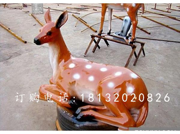 玻璃鋼梅花鹿雕塑，玻璃鋼仿真動物