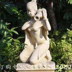 美女沐浴石雕，公園人物石雕