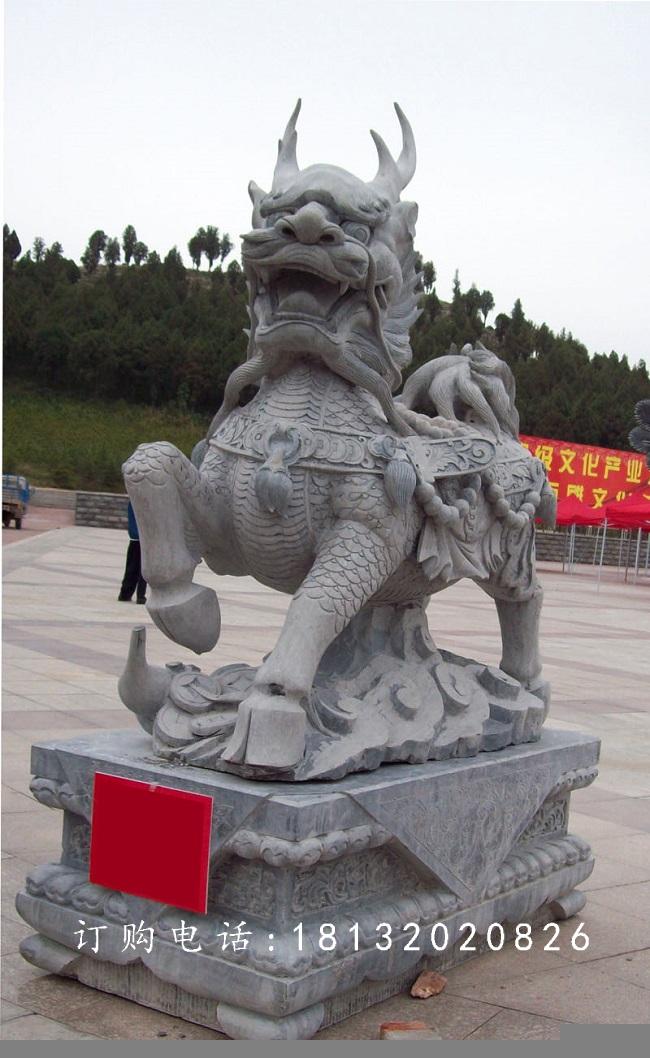 麒麟石雕，青石神獸石雕 (2)