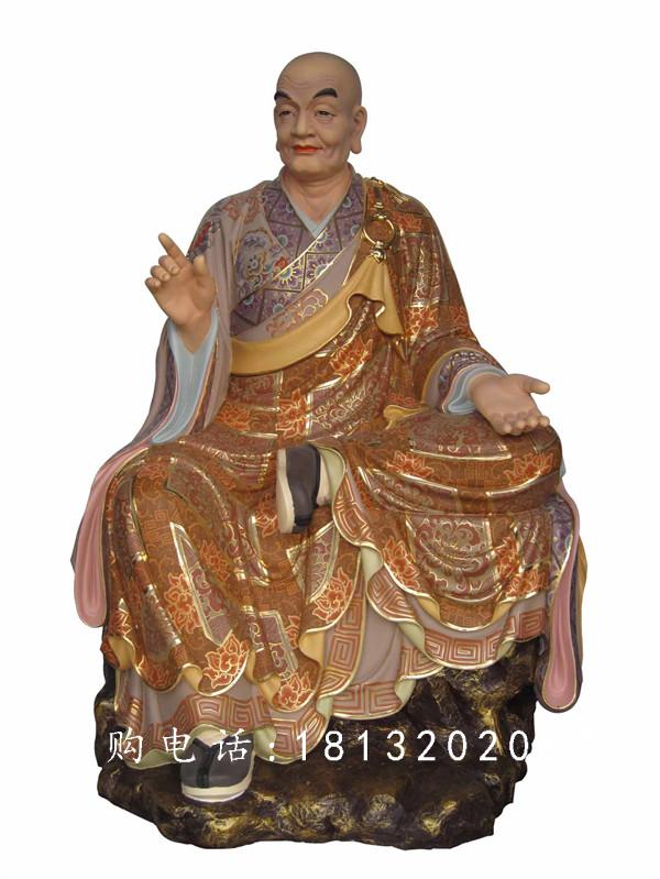 玻璃鋼十八羅漢雕塑，玻璃鋼彩繪佛像雕塑 (2)