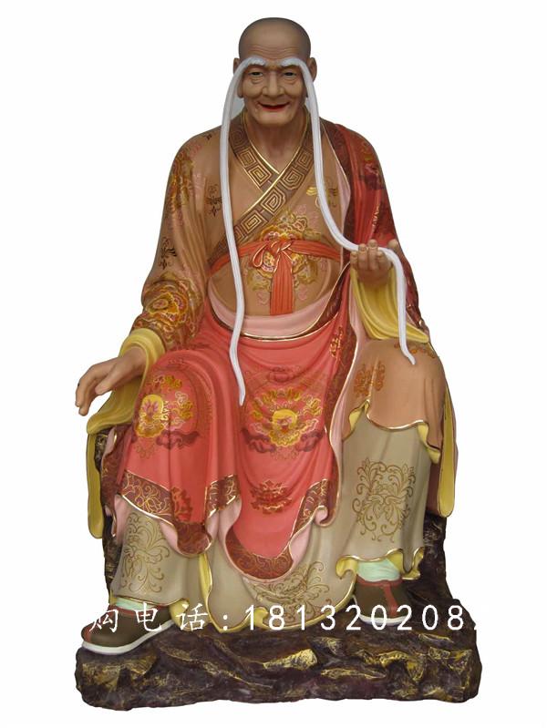 玻璃鋼十八羅漢雕塑，玻璃鋼彩繪佛像雕塑 (5)