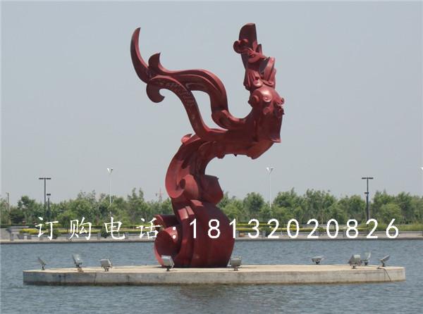 不銹鋼抽象鳳凰雕塑，廣場抽象雕塑