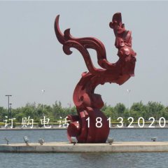 不銹鋼抽象鳳凰雕塑，廣場抽象雕塑