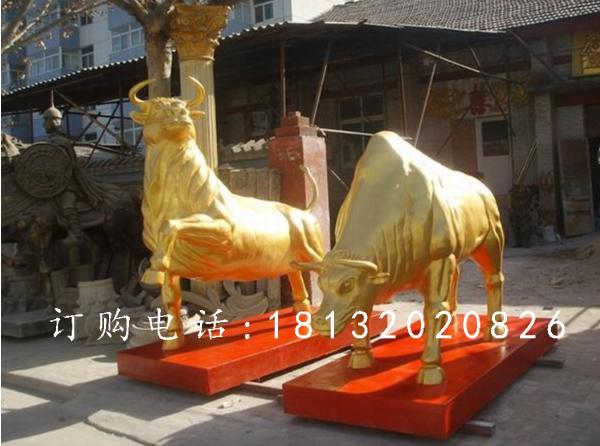 金牛銅雕，鎏金銅雕牛雕塑