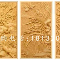 砂巖浮雕，梅蘭竹菊石浮雕