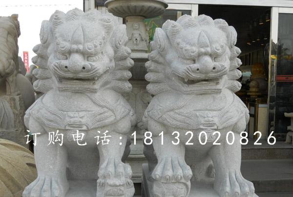獅子滾繡球石雕，大理石獅子雕塑