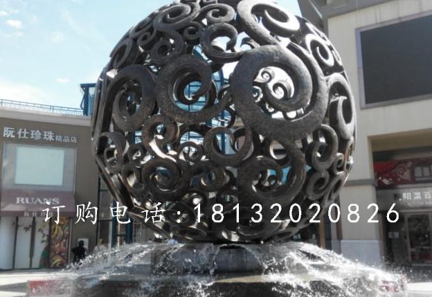 花紋球銅雕，廣場景觀球
