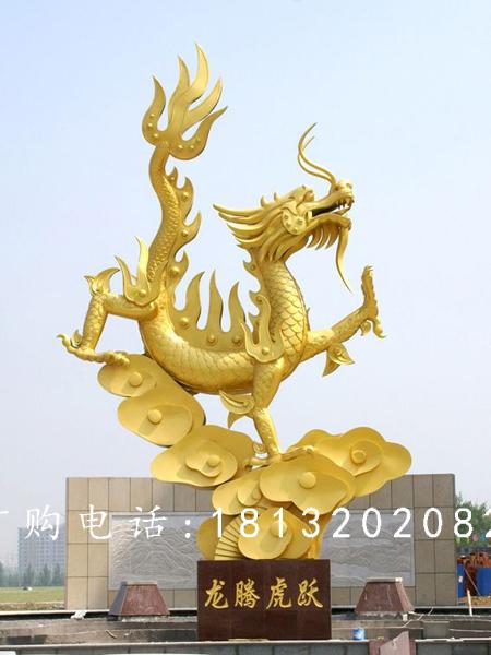 不銹鋼龍騰虎躍雕塑，廣場(chǎng)不銹鋼雕塑