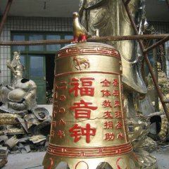 寺廟銅鐘，福音鐘銅雕