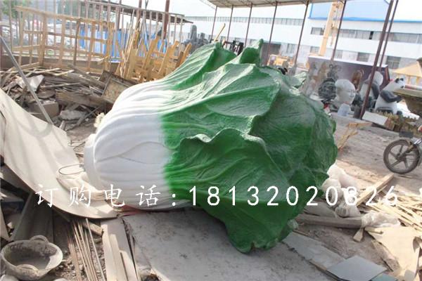 玻璃鋼白菜雕塑，玻璃鋼仿真蔬菜雕塑