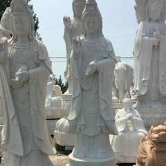 大理石觀世音雕塑，立式觀世音石雕
