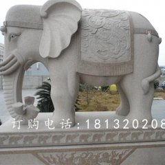 大象石雕，廣場吉祥大象石雕