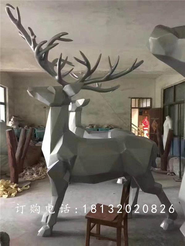 玻璃鋼馴鹿雕塑，玻璃鋼動(dòng)物雕塑 (2)