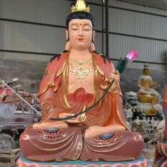 彩繪觀音雕塑，玻璃鋼仿真雕塑