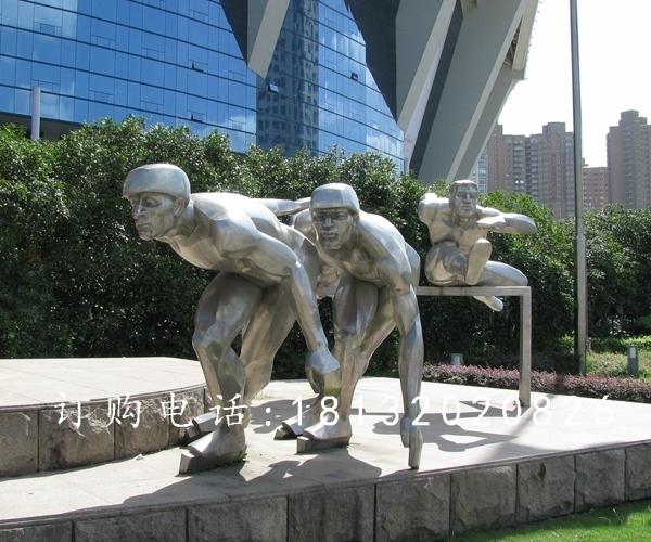 玻璃鋼滑冰雕塑，玻璃鋼運(yùn)動(dòng)雕塑