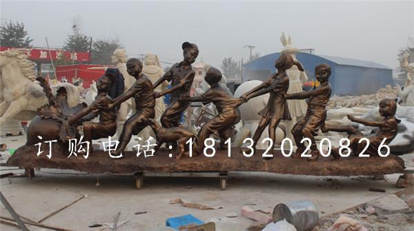 拔蘿卜銅雕，公園小品銅雕