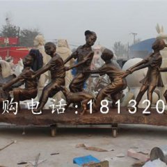 拔蘿卜銅雕，公園小品銅雕