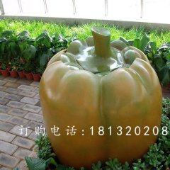 玻璃鋼柿子椒雕塑，玻璃鋼蔬菜雕塑