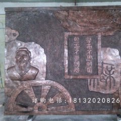 銅浮雕，校園孔子銅浮雕