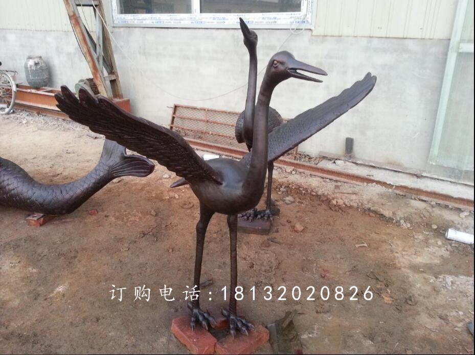 仙鶴銅雕，廣場(chǎng)動(dòng)物銅雕