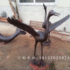 仙鶴銅雕，廣場動物銅雕