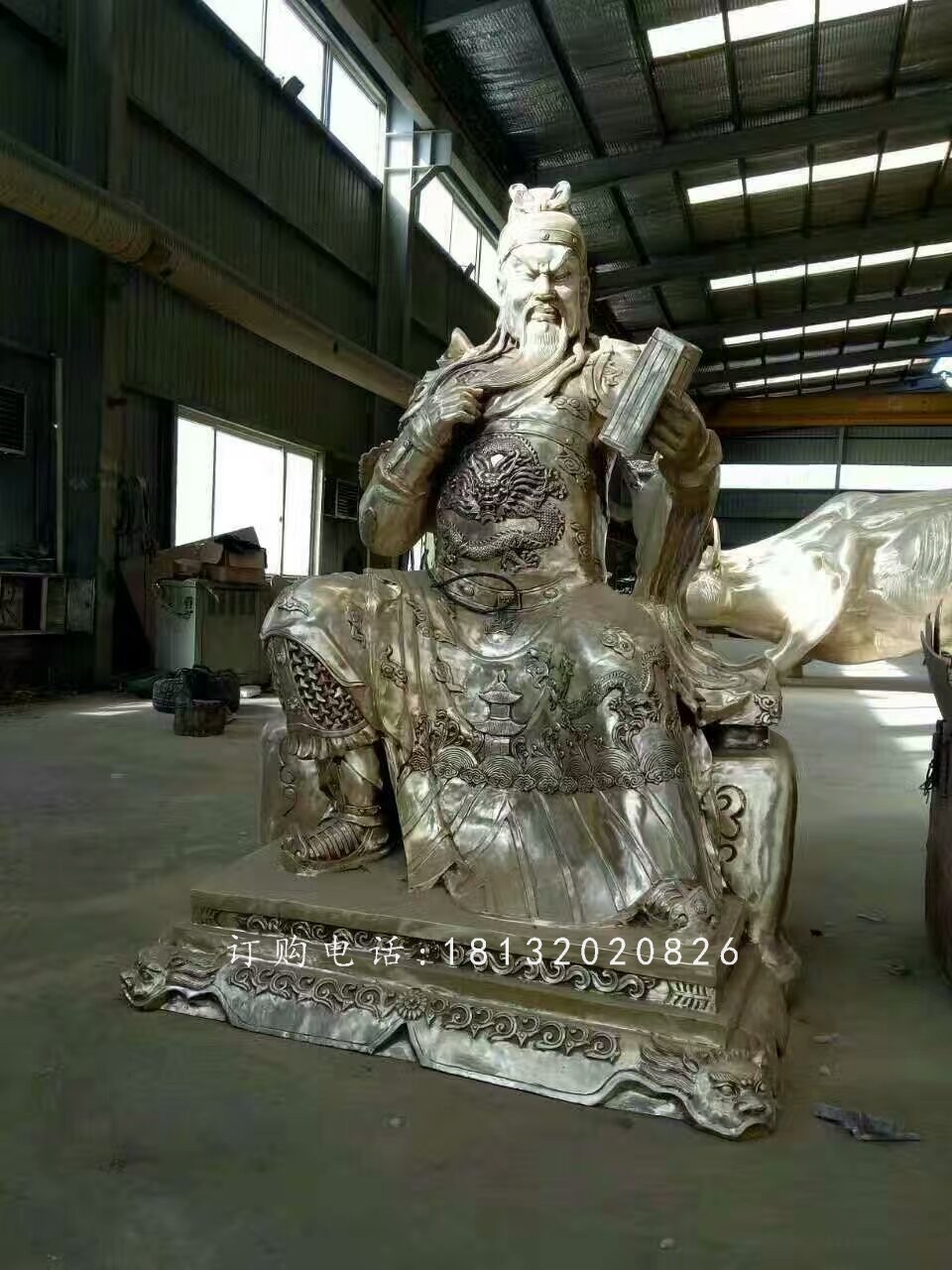 讀春秋關公雕塑，鑄銅人物雕塑