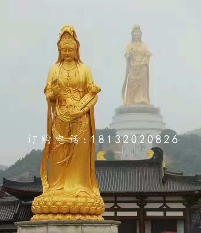 觀音菩薩銅雕，大型佛像雕塑